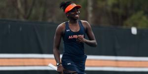 An undated image of Kenyan international Angella Okutoyi in action for Auburn University in the United States. 