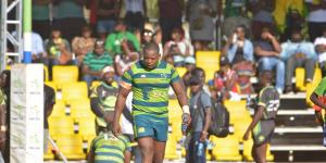 KCB Forward Brian Nyikuli at a past rugby match.