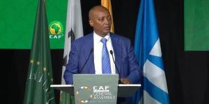 CAF President Patrice Motsepe addresses the general assembly in March 2021.