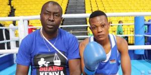 Cosby Ouma and coach Musa Benjamin