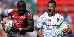 An undated image of former Kenyan rugby player Collins Injera (left) and ex-England international Dan Norton (right).