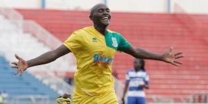 The late David Mwangi celebrates scoring a goal for Mathare United on July 15, 2016 at the Nyayo National Stadium.