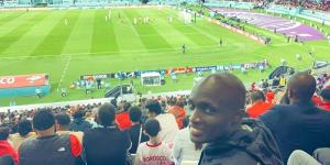 Dickson Loyerer takes a selfie at the Lusail Stadium in Qatar on Sunday, December 18, 2022.