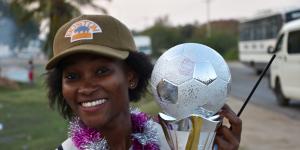 Greece Women Football League top scorer and Kenyan Esse Akida
