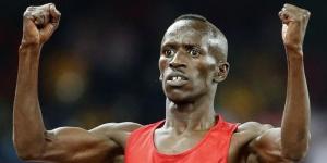 Former 3,000m steeplechase world champion Ezekiel Kemboi celebrates winning a past race. 
