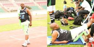Collage of Langata Member of Parliament Felix Odiwour during a training session at the Nyayo National Stadium on October 23, 2022.
