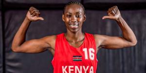 United States-based Kenyan basketball player Felmas Koranga poses for a photo.