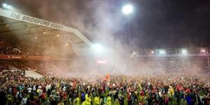 Fans invaded the City Ground after Nottingham Forest beat Sheffield United in the Championship play-off final. 