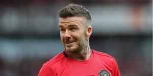Former England Captain David Beckham in a Past Manchester United Legends Match