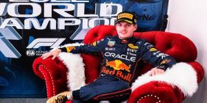 Red Bull driver Max Verstappen posing for a photo after winning his second Formula 1 world title on October 9, 2022 at the Japan Grand Prix.