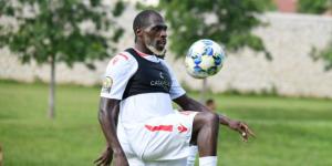 Joash Onyango showcasing his skills in a Harambee Stars training session in France on June 17, 2019.
