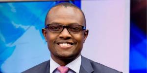 Joshua Makori poses for a photo at NTV studio in the past.