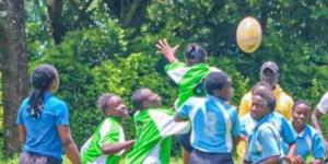 Eregi and Madira Secondary School players in action at Kakamega Bull Ring on October 1, 2022.