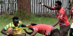 Kenya rugby league federation players in action in a past training session. 