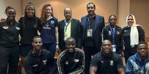 Captains of the teams that played the World Cup qualifiers pose for a photo with FIH President Tayyab Ikram on December 14, 2022.