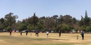 The Kenyan deaf cricket players in action during a training session in Umoja, Nairobi.