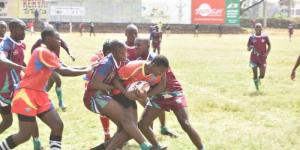 High school rugby players in action during the 2022 Prescott Cup national tournament staged in Nairobi on October 28.
