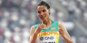 Ethiopian athlete Letesenbet Gidey competes in the 10,000m race during the 2019 World Athletics Championships staged in Doha, Qatar.
