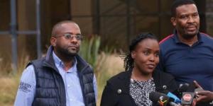 Lindah Ogutu (middle) in a Media Briefing With Other FKF Caretaker Committee Members In An Undated Photo