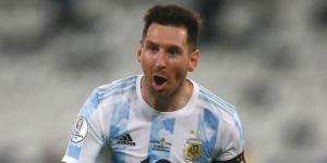 Lionel Messi celebrates one of his goals for Argentina.