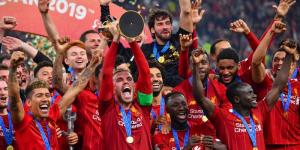 Liverpool players celebrate winning the 2018/2019 UEFA Champions League title on June 1, 2019.