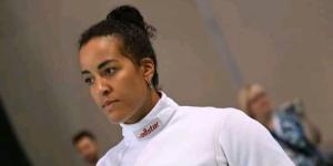 Alexandra Malika Ndolo taking part in a past Fencing competition.