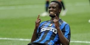 Former Kenyan international McDonald Mariga celebrates scoring a goal for Inter Milan during his stint at the Italian club.