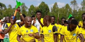 Muhoroni Youth players and fans celebrate their win over Fortune Sacco on June 18, 2022 at Muhoroni Stadium.