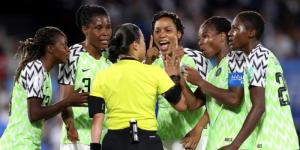 Nigerian players protest an officiating decision at the 2019 FIFA World Cup held in France.