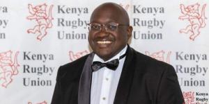 Kenya Rugby Union chairmain Odour Gangla addresses the media in the past at the federation's headquarters in Nairobi.