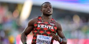 Ferdinand Omanyala representing Kenya at the 2022 World Athletics Championships staged in Oregon, United States.