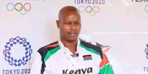 Malkia Strikers head coach Paul Bitok addresses a press conference at the delayed 2020 Olympic Games in Tokyo, Japan.