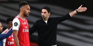 A past photo of Pierre Emerick Aubameyang and Mikel Arteta.