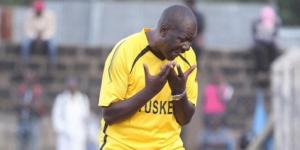 Tusker FC head coach Robert Matano reacting in a past match.
