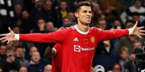 Cristiano Ronaldo celebrating a goal in a past premier league match