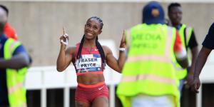 Multiple Olympic champion Shelly-Ann Fraser-Pryce poses for a photo during the 2022 Kip Keino Classic on May 10, at Kasarani Stadium. 