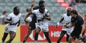 Kenya rugby 7s players in action against New Zealand in the Challenge Trophy quarterfinal on November 6, 2022 in Hong Kong. 