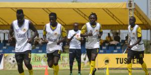 Tusker FC players warming up before an FKF PL match