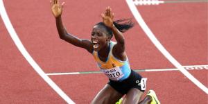 Former Kenyan international Norah Jeruto Tanui celebrating her historic 3,000m steeplechase win on July 21, 2022 in Oregon, United States.