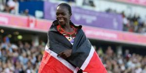 Mary Moraa celebrating her 800m victory at the 2022 Commonwealth Games on Sunday, August 6 in Birmingham, United Kingdom.