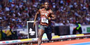 Ferdinand Omanyala in action in the 4x100m relay semifinal at the Commonwealth Games on Saturday 6, 2022.