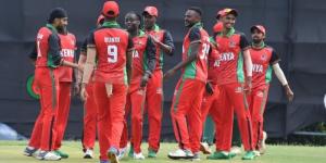 Kenya Cricket Players celebrate their win against Tanzania on November 18, at the ICC Africa T20 Regional Final 
