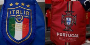 Pennants of Italy(Left) and Portugal(Right)