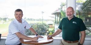 Andrew Jackson, Nondescripts RFC Club Chairman (left), and Richard Hough, CEO, Africa Logistics Properties, during the signing of a Memorandum of Understanding to renew ALP’s sponsorship of the Nondies.
