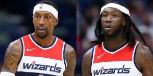 Washington Wizards guard Kentavious Caldwell-Pope(left) and centre Montrezl Harrell(right)