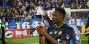 Victor Wanyama applauds CF Montreal fans at the end of a past match.