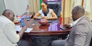 George Alwanga and Senator Hezena Lemeletian