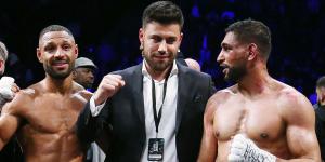 Amir Khan Poses With Kell Brook After Brook Defeated Him In February, 2022