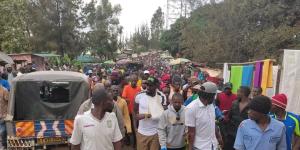 Mc Donald Mariga in the company of his supporters after receiving first aid following the attack in Gatuikira on May 30, 2022.