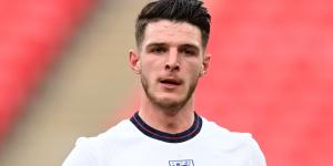 England and Westham midfielder Declan Rice